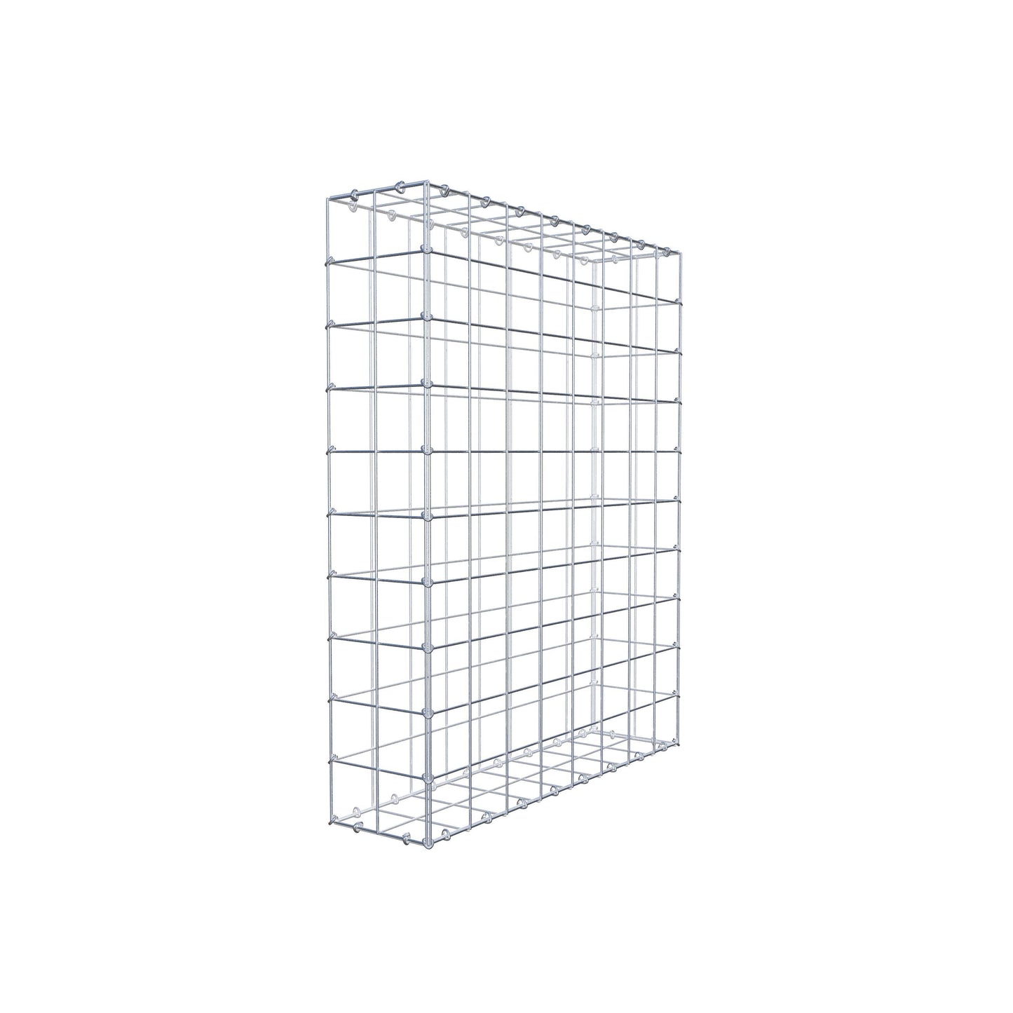 Gavión 100 cm x 80 cm x 20 cm (L x A x P), luz de malla 10 cm x 10 cm, anillo en C