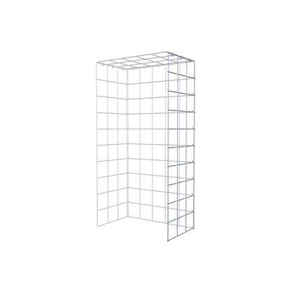 Monteret gabion type 4 100 cm x 30 cm x 50 cm (L x H x D), maskestørrelse 10 cm x 10 cm, C-ring
