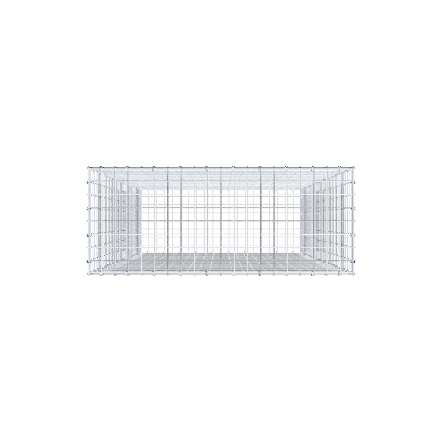 Gavión 200 cm x 100 cm x 40 cm (L x A x P), malla 5 cm x 5 cm, anillo en C