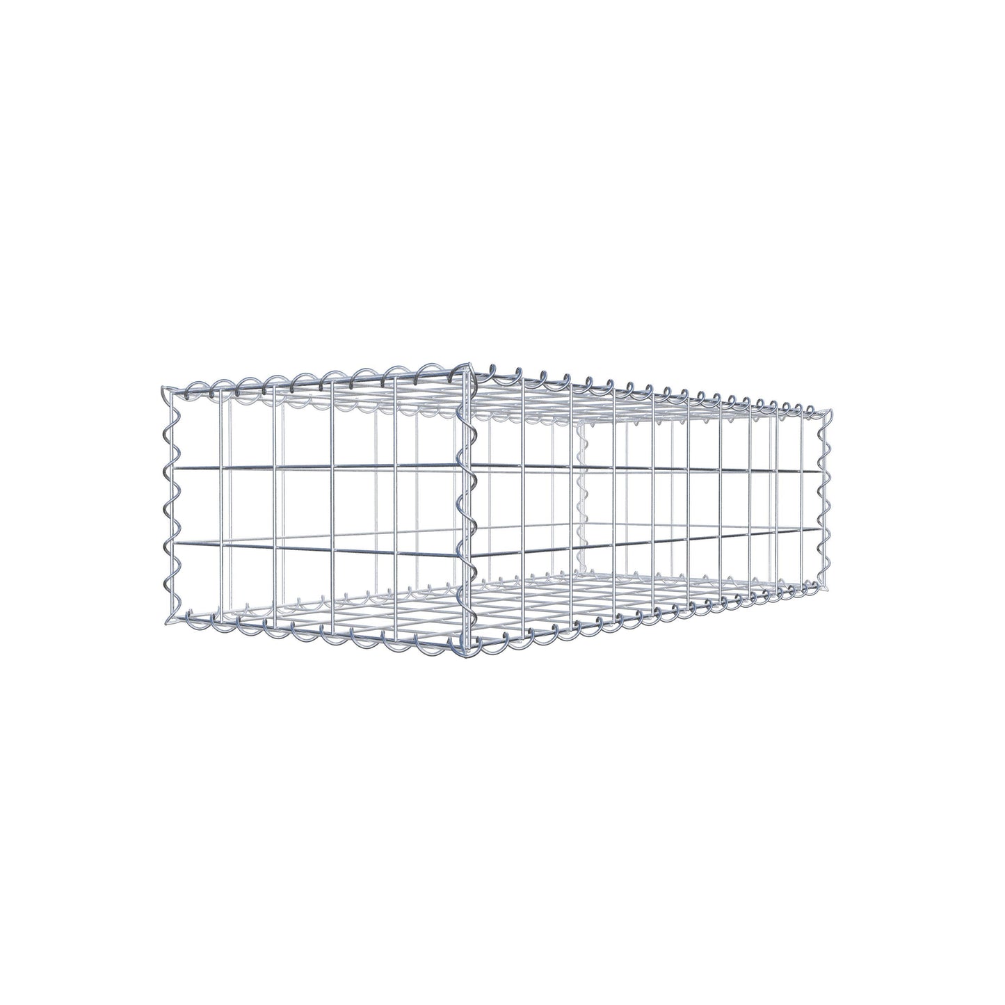 Gabion 100 cm x 30 cm x 50 cm (L x H x D), mesh size 10 cm x 10 cm, spiral