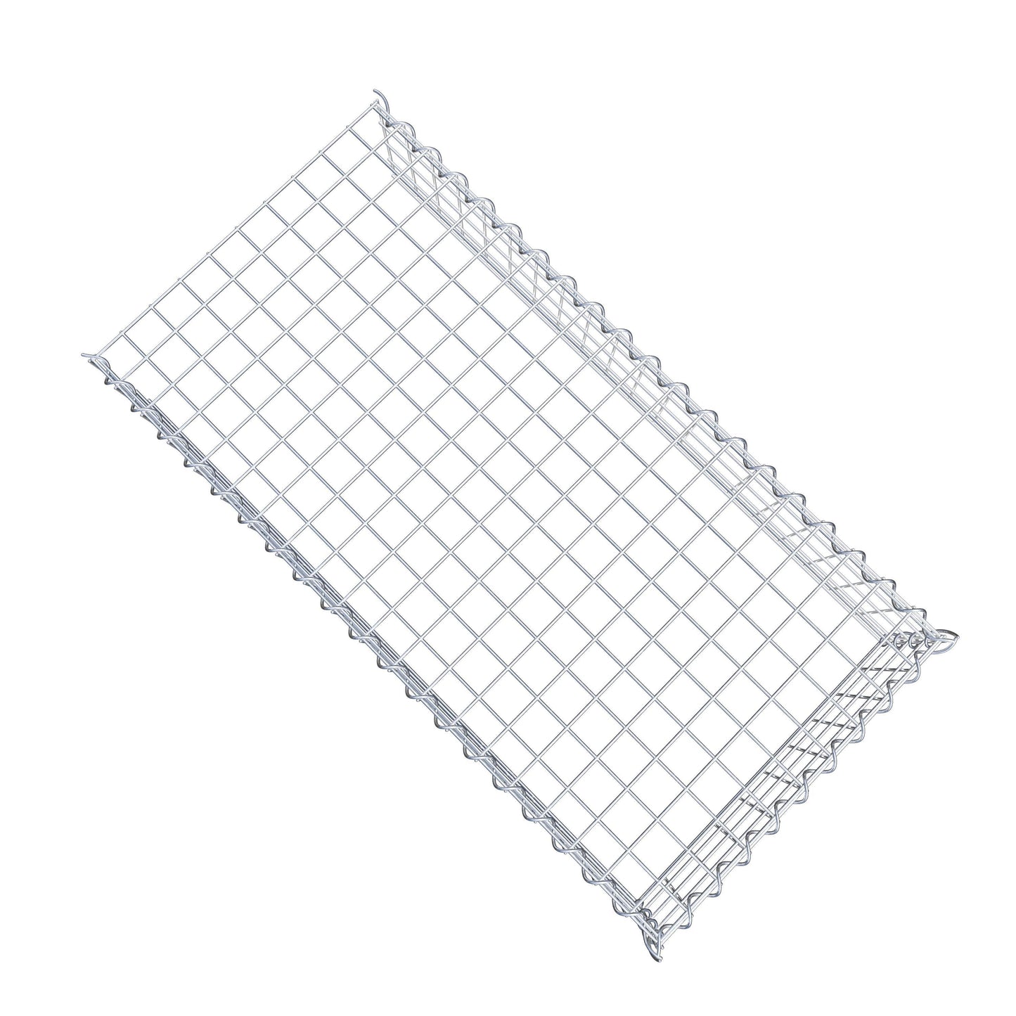 Gabbione aggiuntivo tipo 4 100 cm x 20 cm x 50 cm (L x H x P), dimensione maglia 5 cm x 5 cm, a spirale