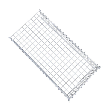 Gabbione aggiuntivo tipo 4 100 cm x 20 cm x 50 cm (L x H x P), dimensione maglia 5 cm x 5 cm, a spirale
