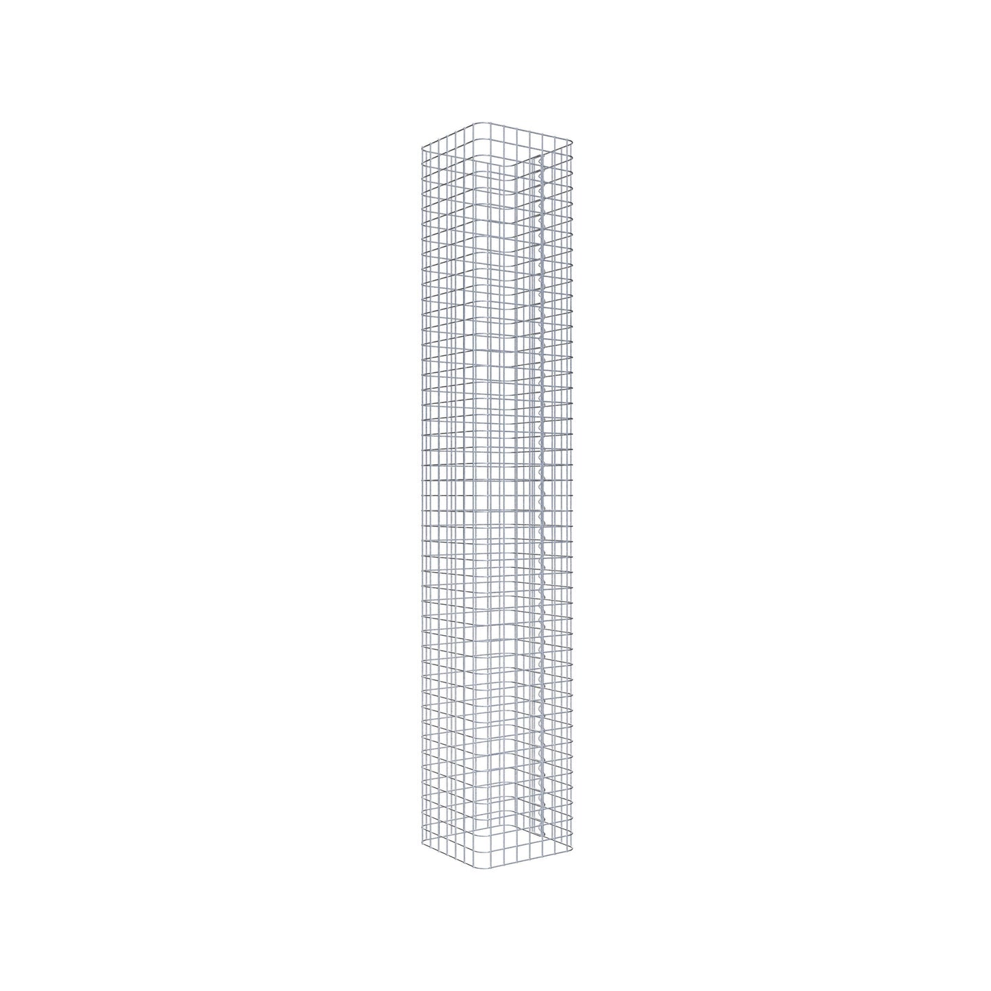Gabionpelare vinkelrät 37 cm x 37 cm, 230 cm höjd, MW 5 cm x 5 cm