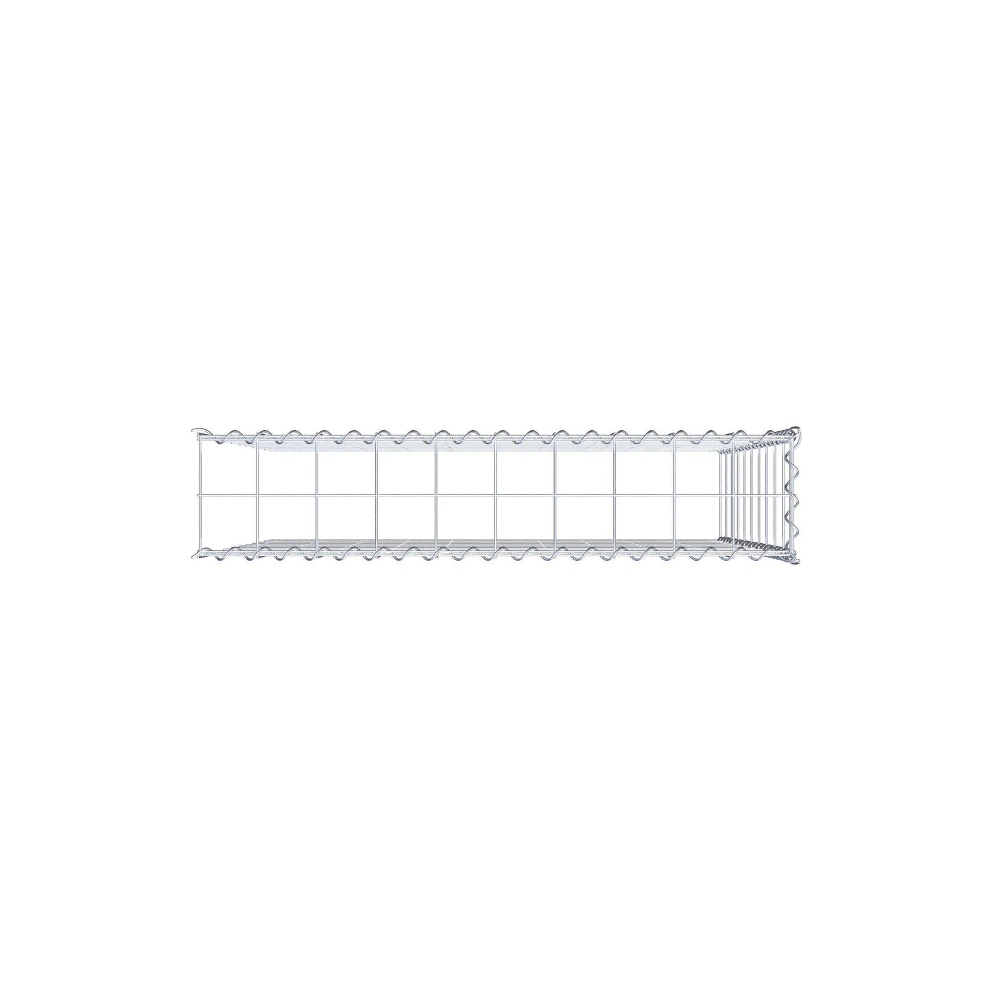 Grown-on gabion type 4 100 cm x 100 cm x 20 cm (L x H x D), mesh size 10 cm x 10 cm, spiral