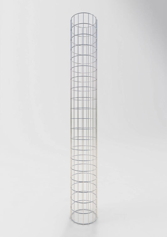 Schanskorfzuil, rond, thermisch verzinkt, 27 cm diameter, 200 cm hoogte, MW 5 cm x 10 cm