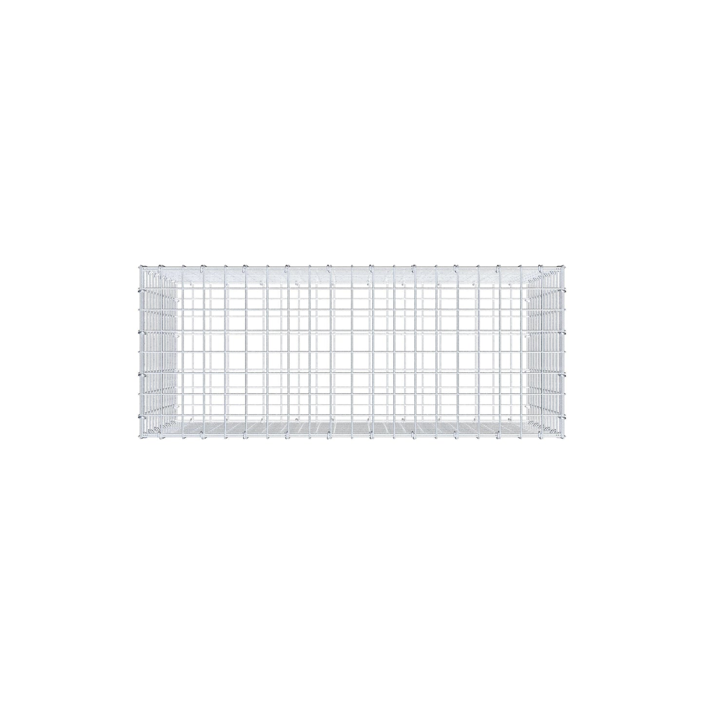 Gavión 100 cm x 60 cm x 40 cm (L x A x P), malla 5 cm x 5 cm, anillo en C