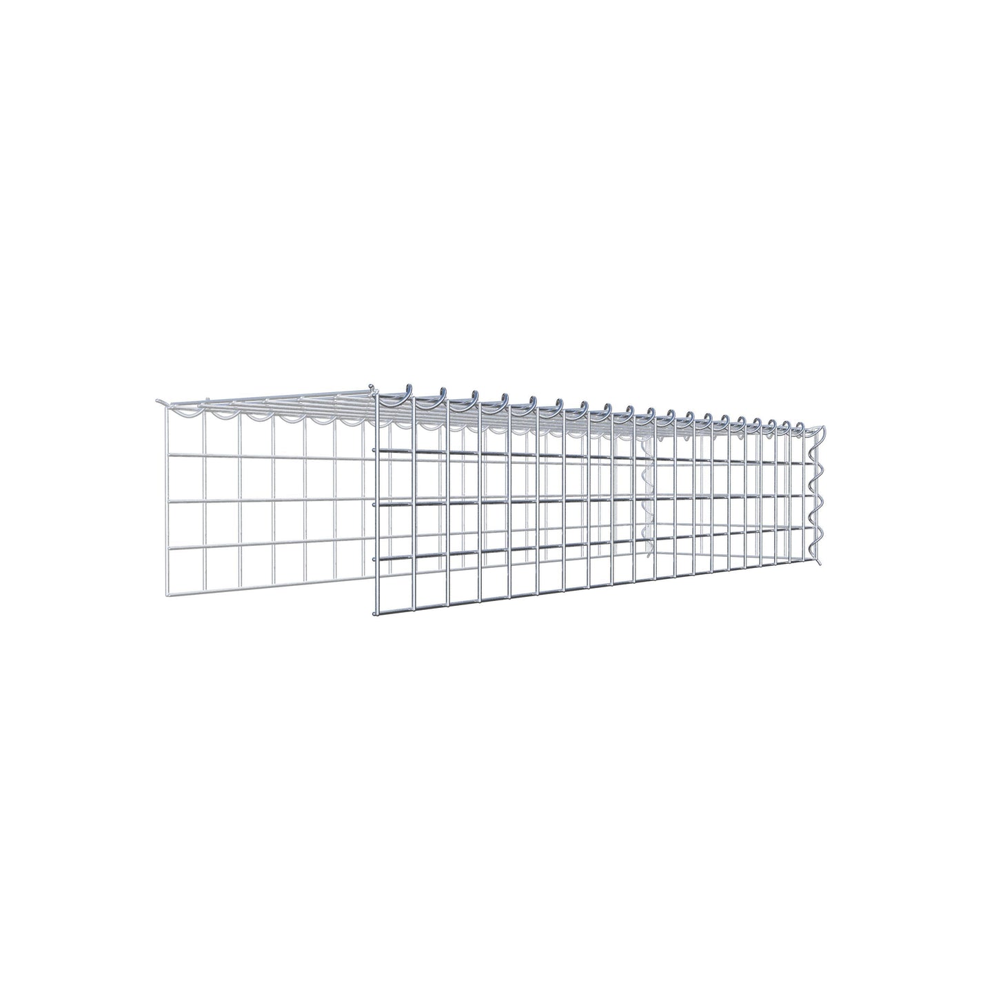Gavión complementario tipo 4 100 cm x 20 cm x 30 cm (L x A x P), malla 5 cm x 5 cm, espiral