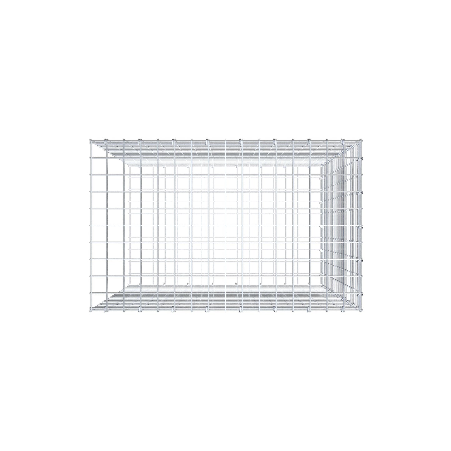 Gavión adicional tipo 2 100 cm x 80 cm x 50 cm (L x A x P), malla 5 cm x 5 cm, anillo en C