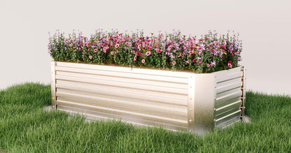 Verhoogd bed van gegalvaniseerd plaatstaal (184 x 60 x 90 cm)
