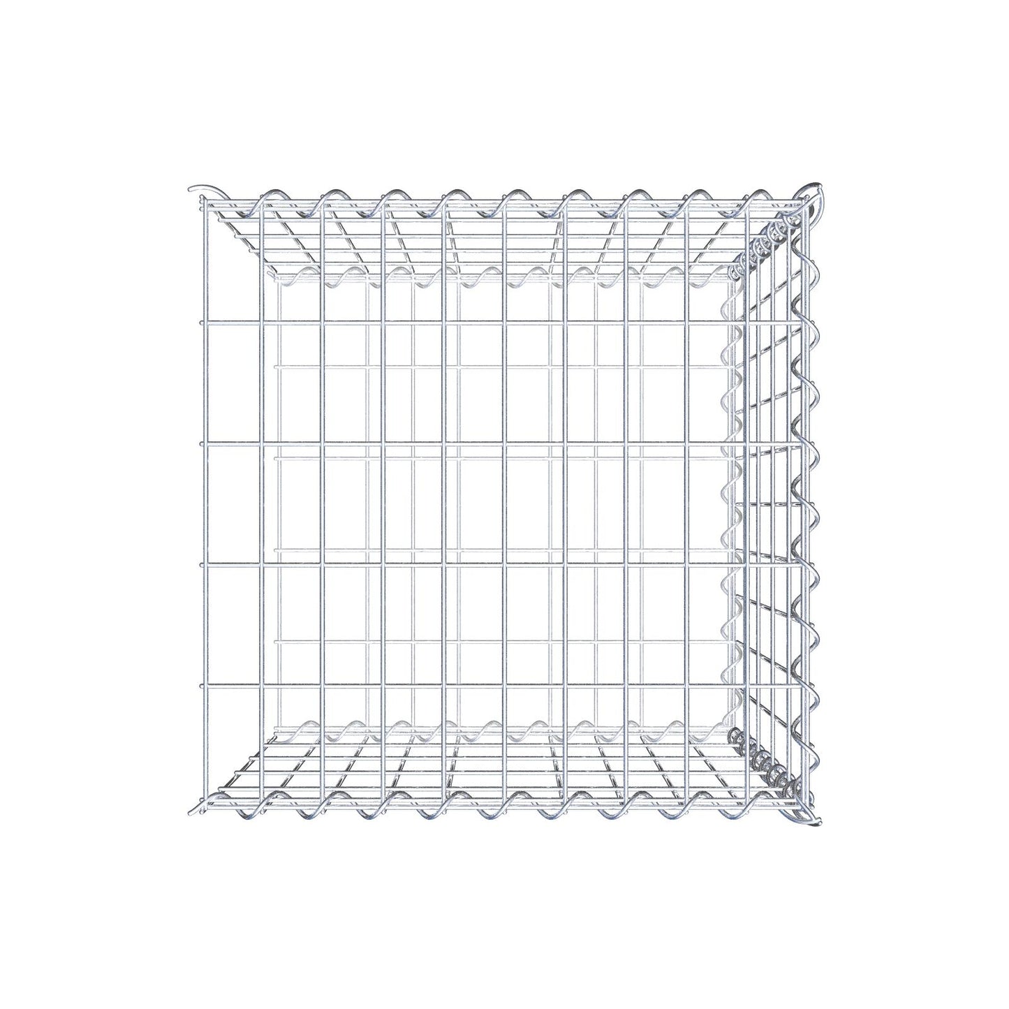 Gabbione aggiuntivo tipo 2 50 cm x 50 cm x 50 cm (L x H x P), dimensione maglia 5 cm x 10 cm, a spirale