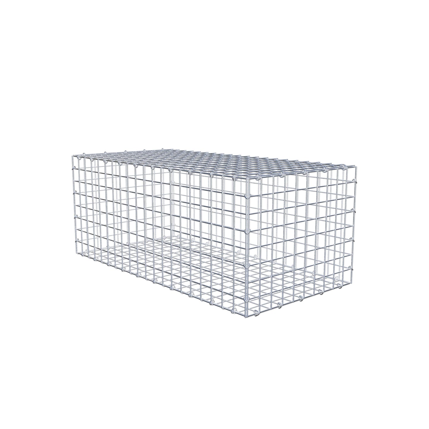 Gavión 100 cm x 40 cm x 50 cm (L x A x P), malla 5 cm x 5 cm, anillo en C