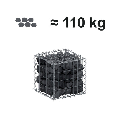 Gabion 40 cm x 40 cm x 40 cm (L x H x P), mailles 5 cm x 10 cm, spirale