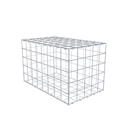 Gabione 80 cm x 50 cm x 50 cm (L x H x T), Maschenweite 10 cm x 10 cm, C-Ring