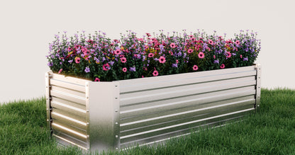 Verhoogd bed van gegalvaniseerd plaatstaal (184 x 60 x 90 cm)