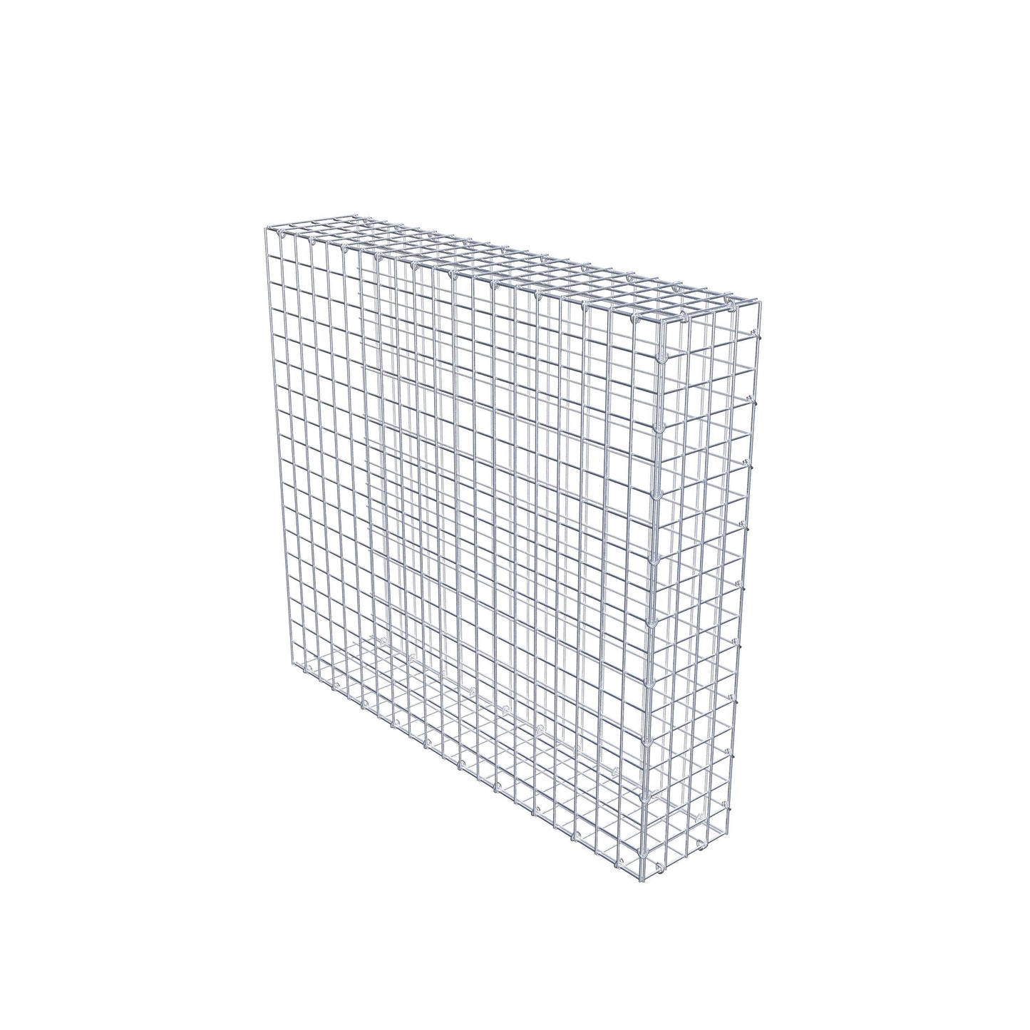 Monteret gabion type 2 100 cm x 90 cm x 20 cm (L x H x D), maskestørrelse 5 cm x 5 cm, C-ring