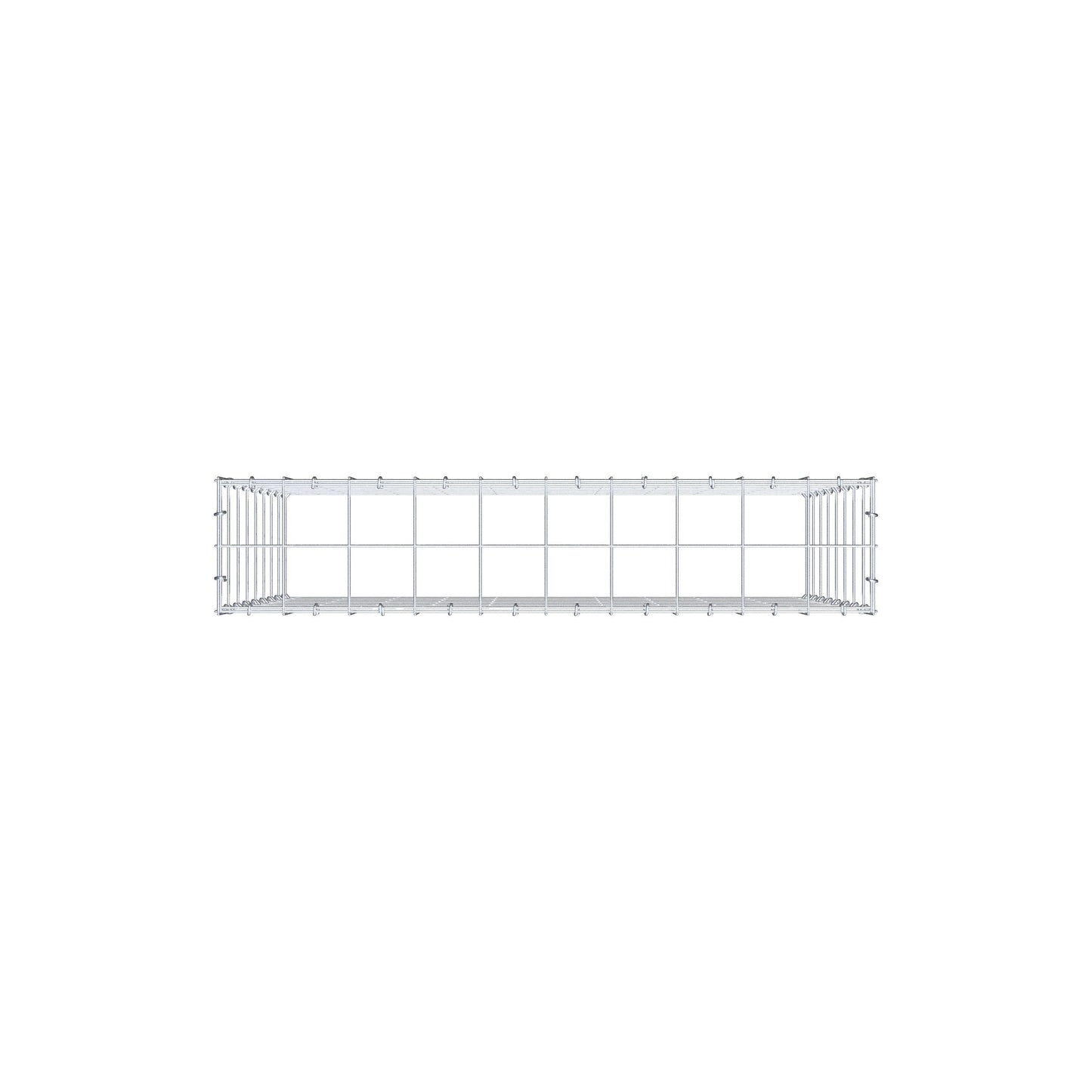 Mounted gabion type 3 100 cm x 80 cm x 20 cm (L x H x D), mesh size 10 cm x 10 cm, C-ring