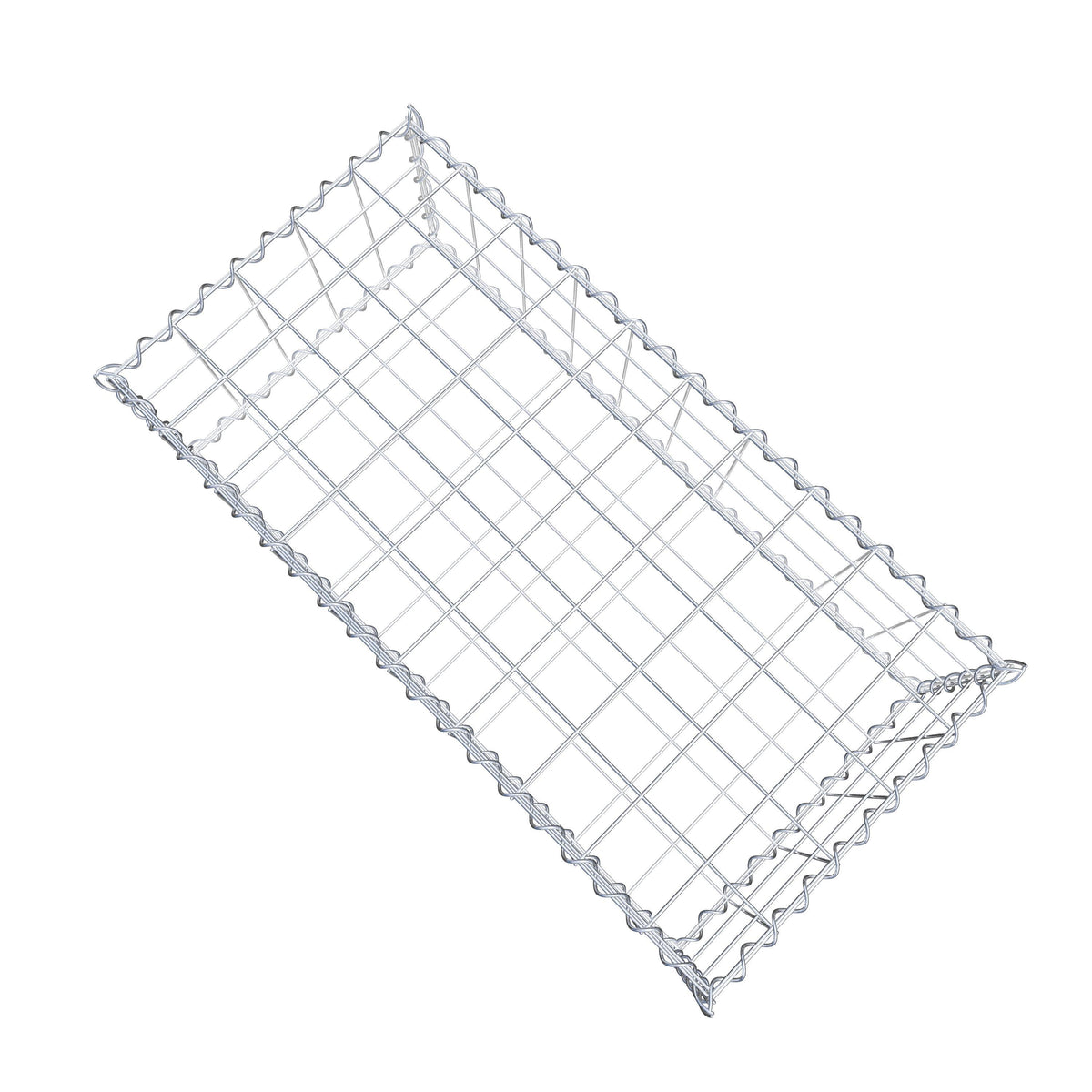 Gabião 100 cm x 30 cm x 50 cm (C x A x P), malhagem 10 cm x 10 cm, espiral