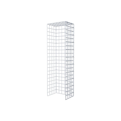 Gabbione fissabile tipo 4 100 cm x 20 cm x 30 cm (L x H x P), maglia 5 cm x 5 cm, anello a C