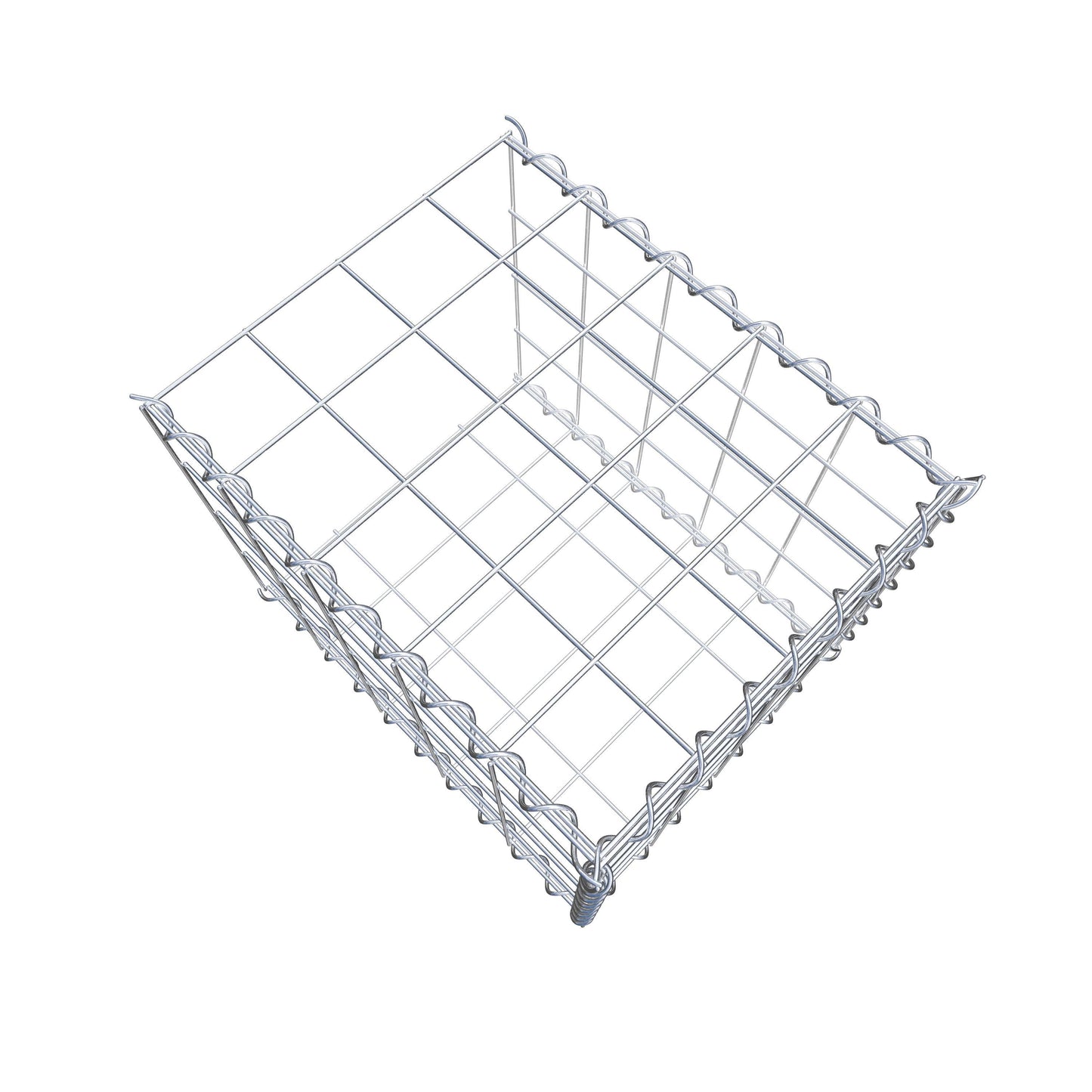 Gabbione aggiuntivo tipo 2 50 cm x 40 cm x 40 cm (L x H x P), dimensione maglia 10 cm x 10 cm, a spirale