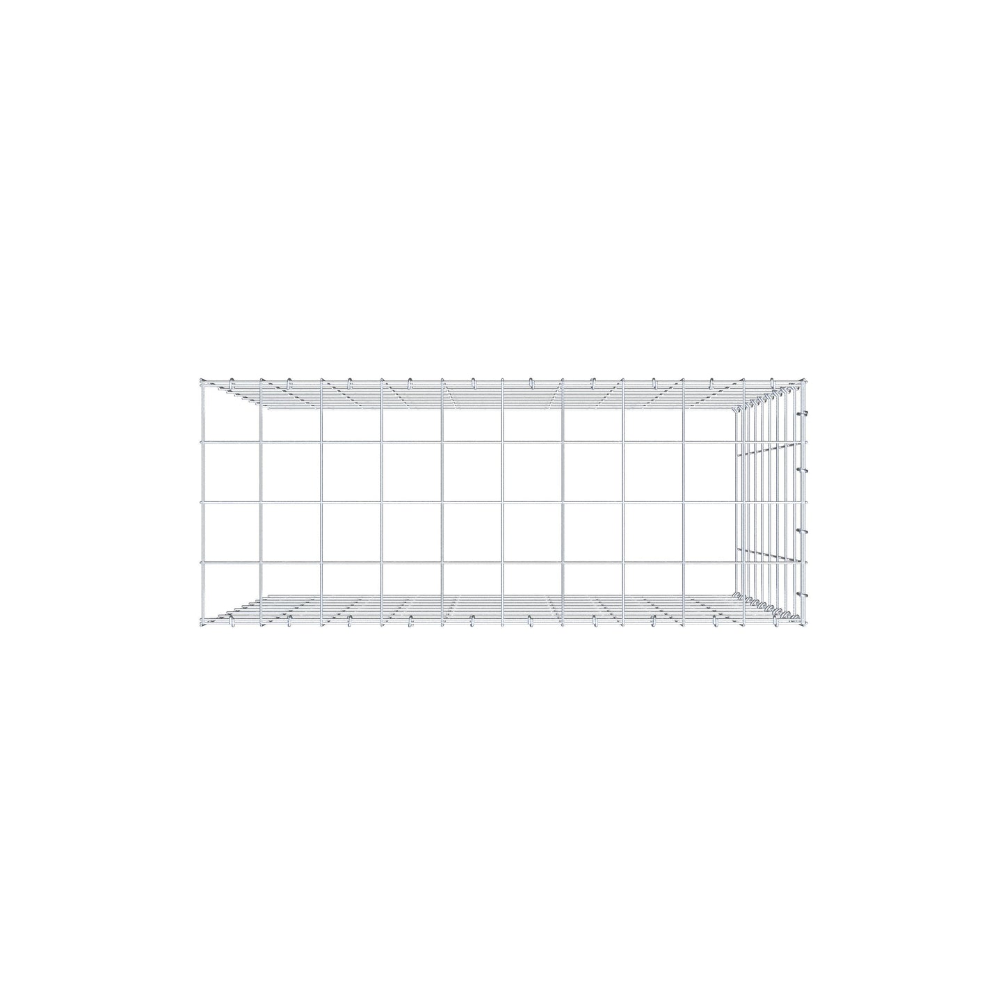 Gabião Tipo 4 100 cm x 90 cm x 40 cm (C x A x P), malhagem 10 cm x 10 cm, anel C