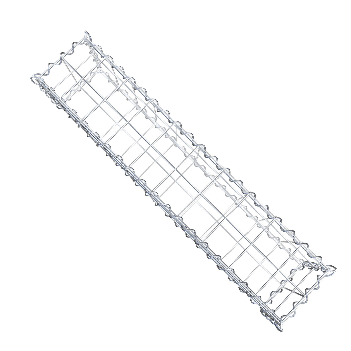 Gabião 100 cm x 20 cm x 20 cm (C x A x P), malhagem 10 cm x 10 cm, espiral
