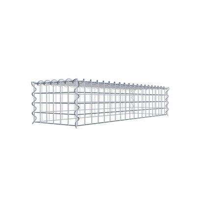Gavión complementario tipo 3 100 cm x 20 cm x 30 cm (L x A x P), malla 5 cm x 5 cm, espiral