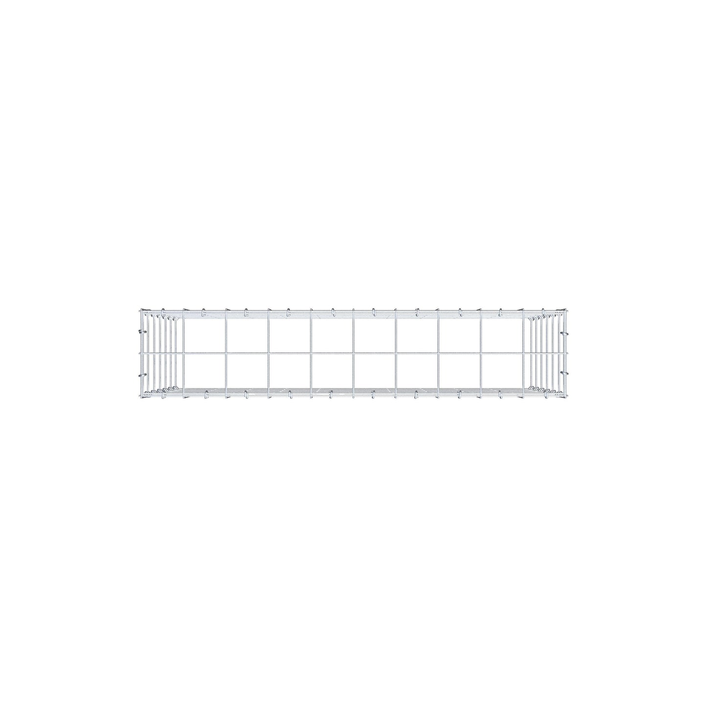 Mounted gabion type 3 100 cm x 60 cm x 20 cm (L x H x D), mesh size 10 cm x 10 cm, C-ring