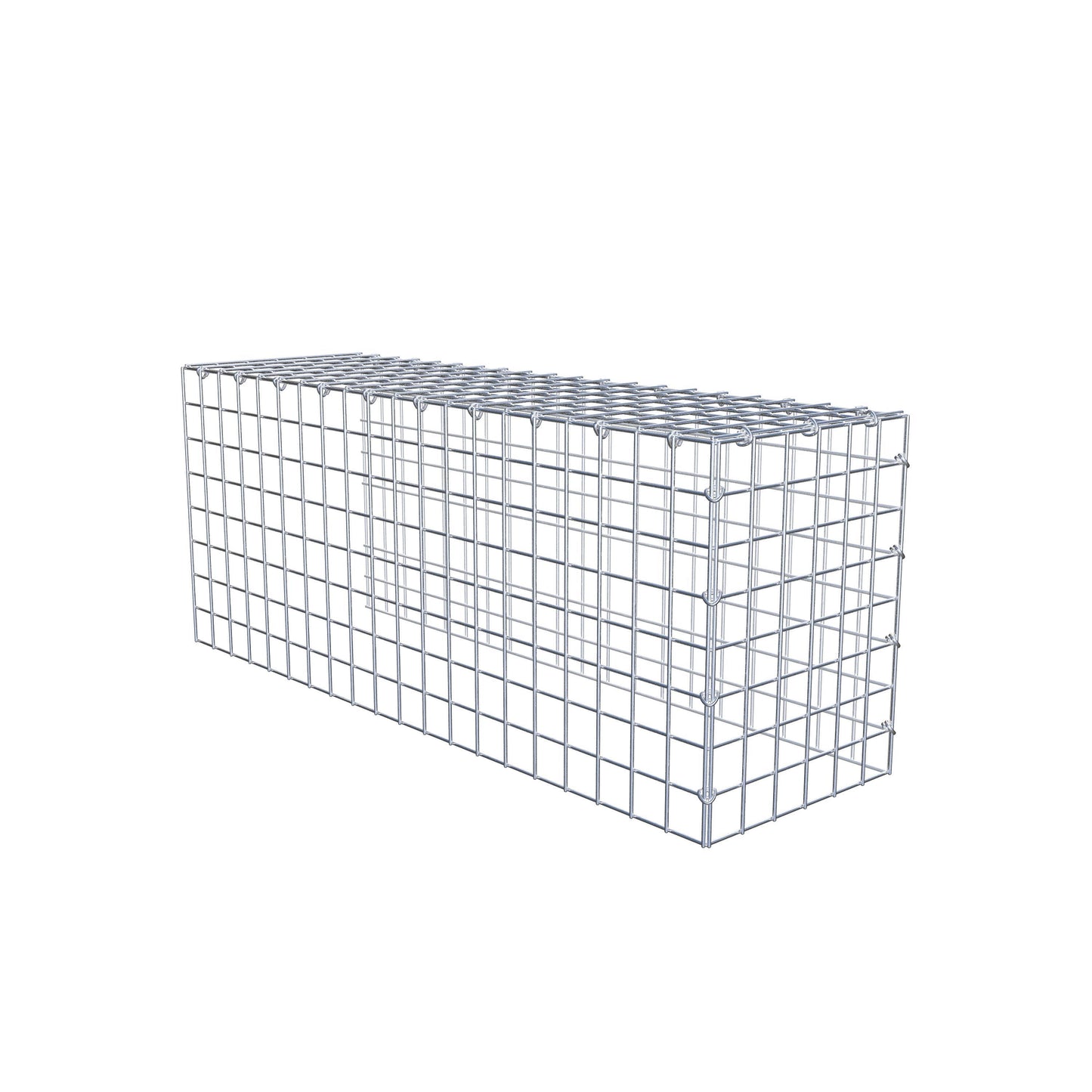 Gavión complementario de tipo 4 100 cm x 40 cm x 30 cm (largo x alto x fondo), malla 5 cm x 5 cm, anillo en C