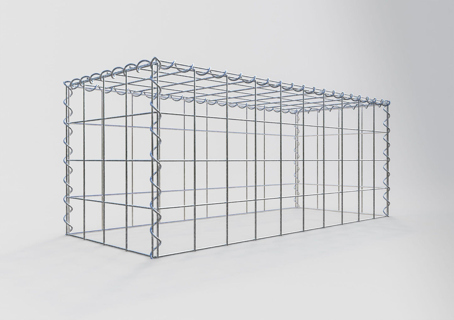 Gavión complementario tipo 3 100 cm x 40 cm x 40 cm (L x A x P), malla 10 cm x 10 cm, espiral