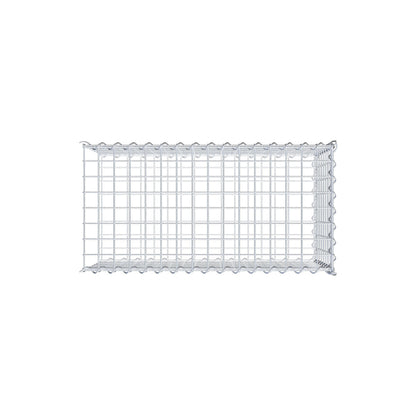 Anbaugabione Typ 2 80 cm x 40 cm x 40 cm (L x H x T), Maschenweite 5 cm x 5 cm, Spirale