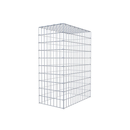 Gavión complementario de tipo 3 100 cm x 70 cm x 40 cm (largo x alto x fondo), malla 5 cm x 10 cm, anillo en C