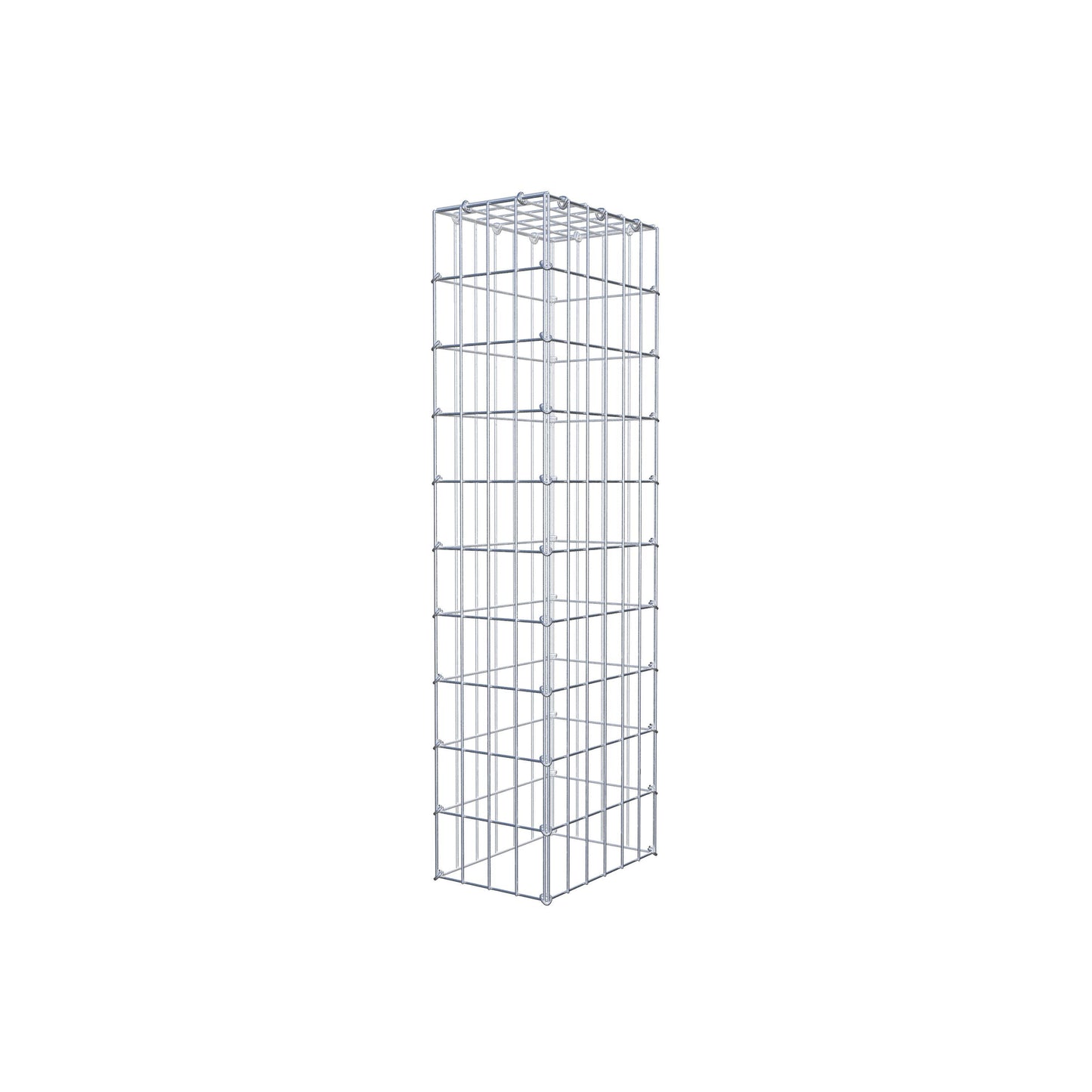 Gavión complementario de tipo 3 100 cm x 30 cm x 20 cm (largo x alto x fondo), malla 5 cm x 10 cm, anillo en C