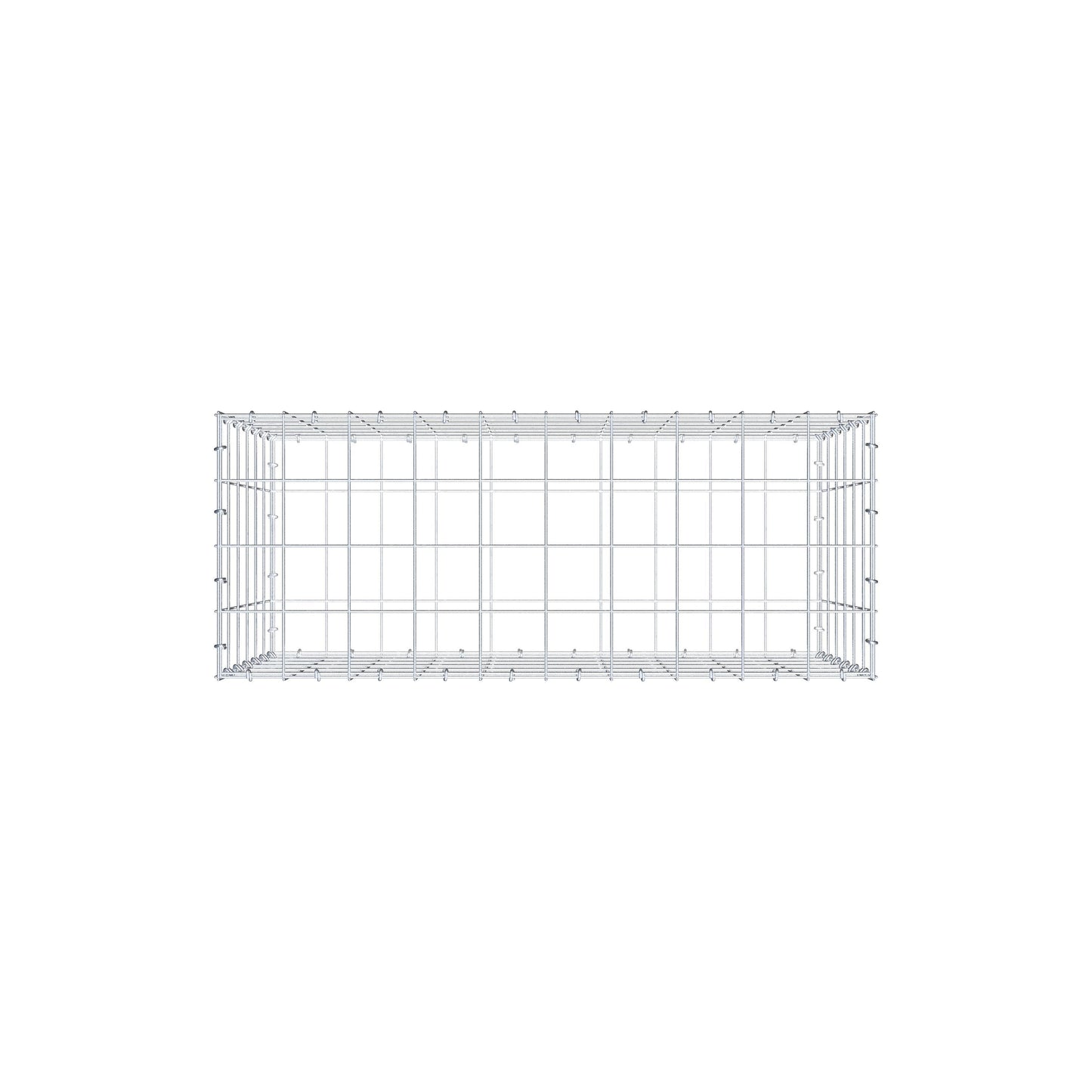 Gabbione 100 cm x 60 cm x 40 cm (L x H x P), maglia 10 cm x 10 cm, anello a C