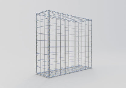 Gavión 100 cm x 90 cm x 30 cm (largo x alto x profundidad), tamaño de malla 10 cm x 10 cm, espiral