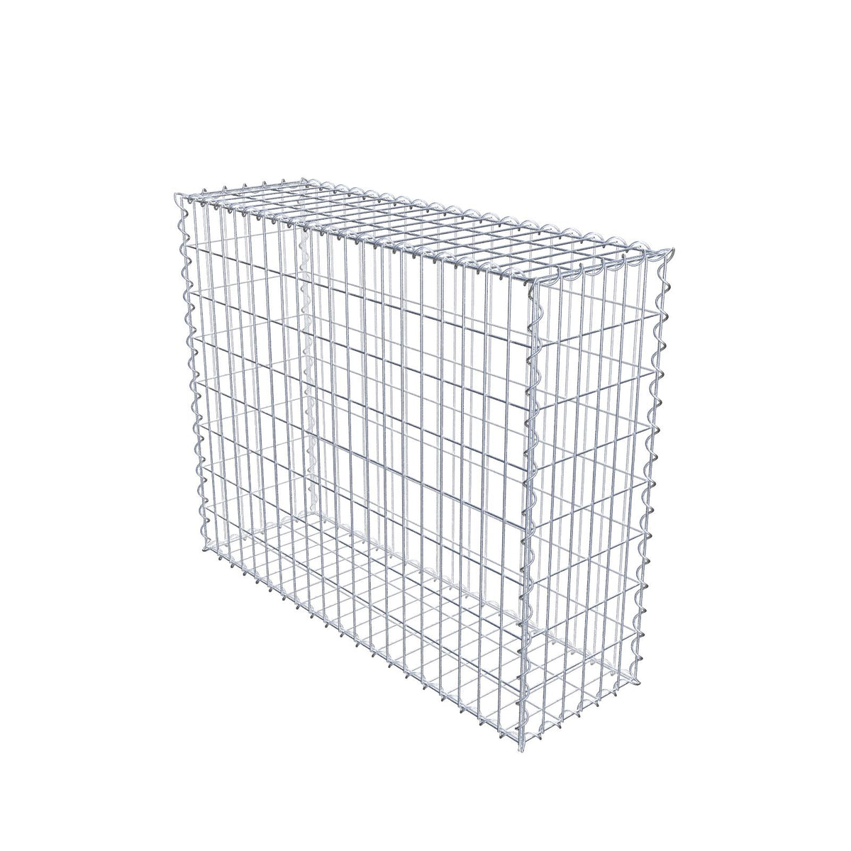 Gabion 100 cm x 80 cm x 30 cm (L x H x D), mesh size 5 cm x 10 cm, spiral