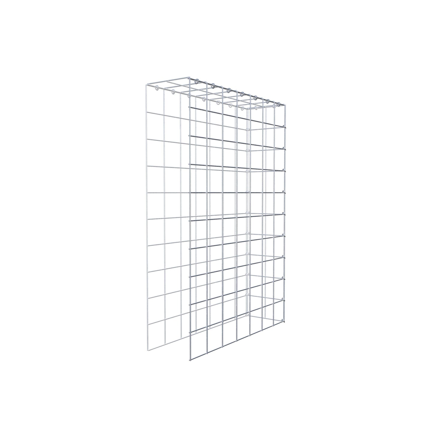 Mounted gabion type 4 100 cm x 70 cm x 20 cm (L x H x D), mesh size 10 cm x 10 cm, C-ring