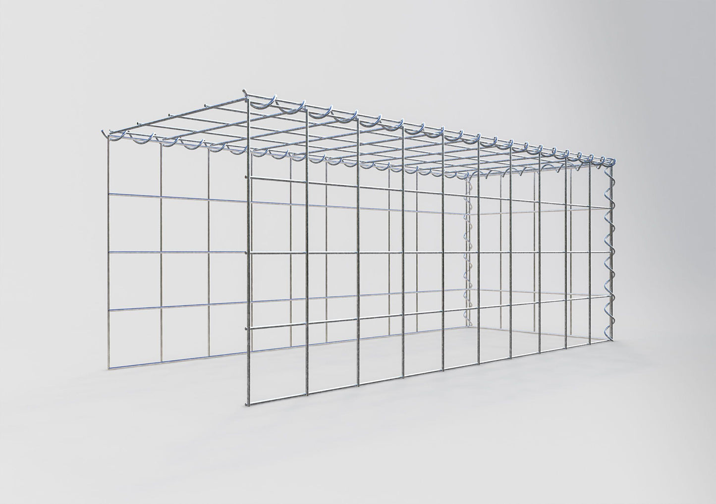 Anbaugabione Typ 4 100 cm x 40 cm x 40 cm (L x H x T), Maschenweite 10 cm x 10 cm, Spirale