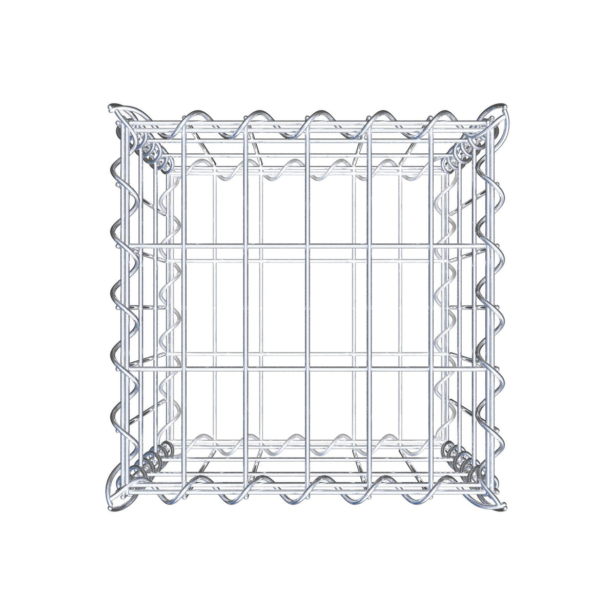 Gabbione 30 cm x 30 cm x 30 cm (L x H x P), maglia 5 cm x 10 cm, spirale