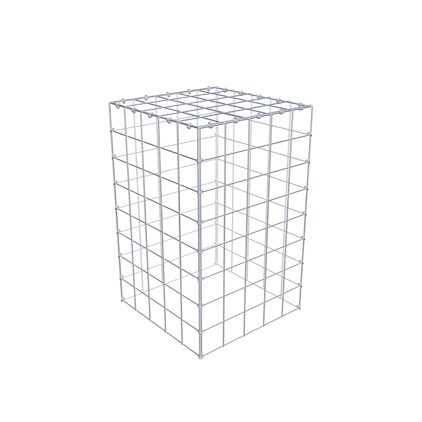 Mounted gabion type 3 80 cm x 50 cm x 50 cm (L x H x D), mesh size 10 cm x 10 cm, C-ring
