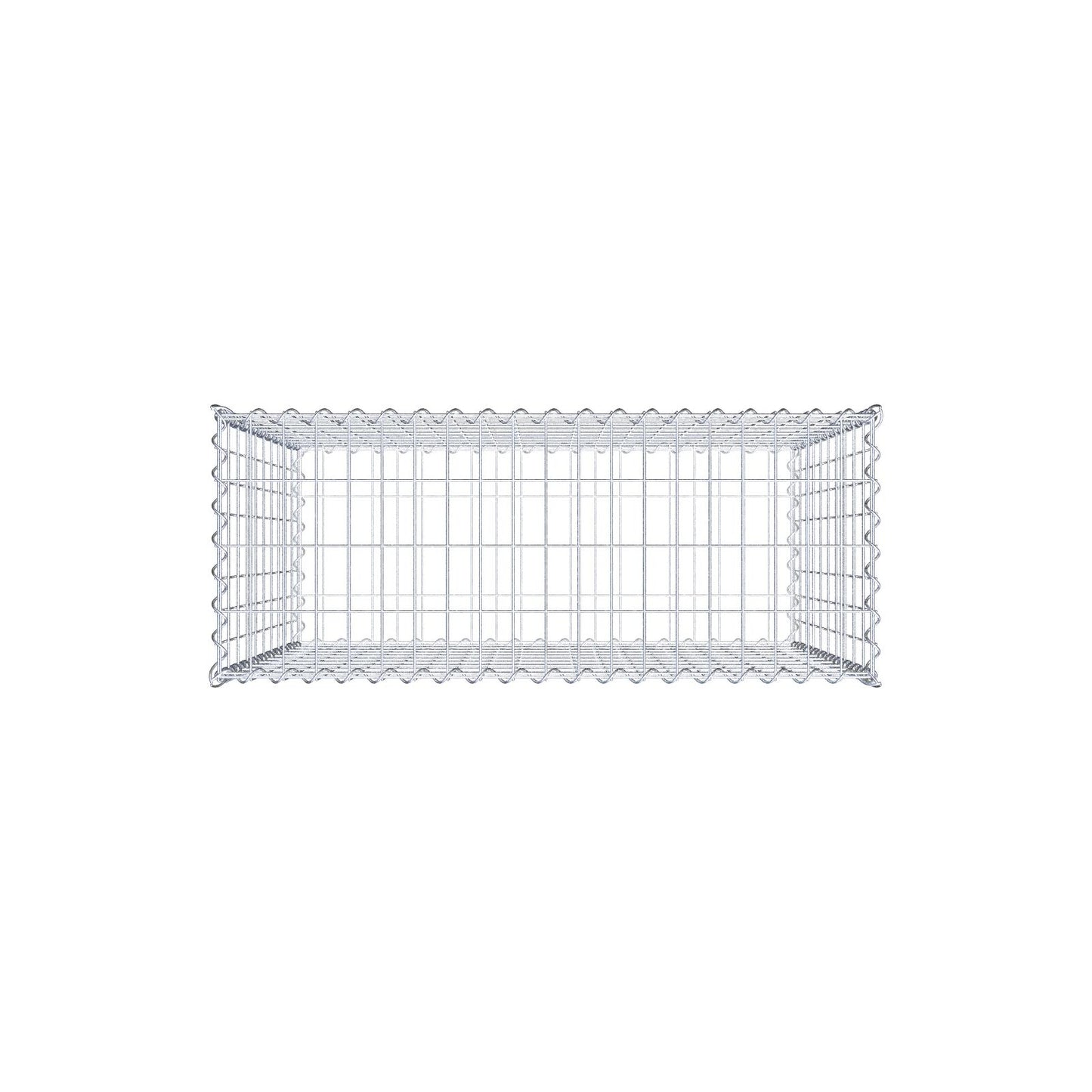 Gabion 100 cm x 100 cm x 40 cm (L x H x D), maskestørrelse 5 cm x 10 cm, spiral