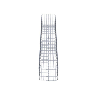 Columna de gaviones, angular 37 cm x 37 cm, 200 cm de altura, MW 5 cm x 10 cm
