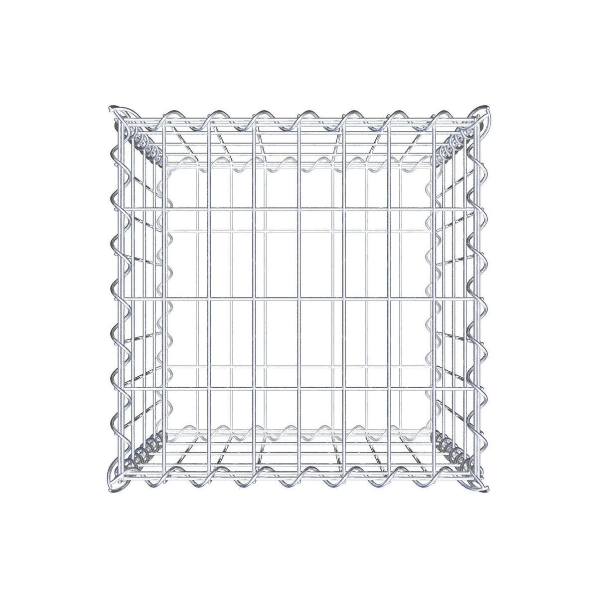 Gabion 40 cm x 40 cm x 40 cm (L x H x P), mailles 5 cm x 10 cm, spirale