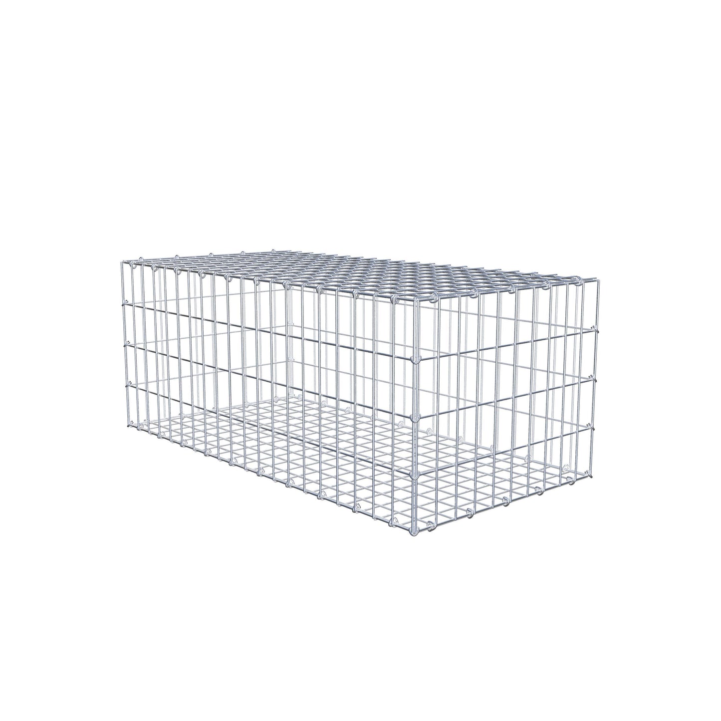 Gabbione 100 cm x 40 cm x 50 cm (L x H x P), maglia 5 cm x 10 cm, anello a C
