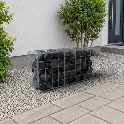 Gabbione 100 cm x 50 cm x 30 cm (L x H x P), maglia 10 cm x 10 cm, spirale