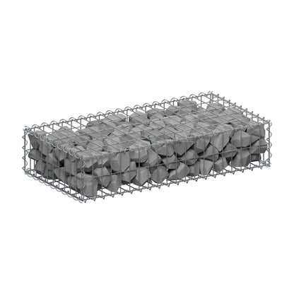Gabião 100 cm x 20 cm x 50 cm (C x A x P), malhagem 5 cm x 10 cm, espiral