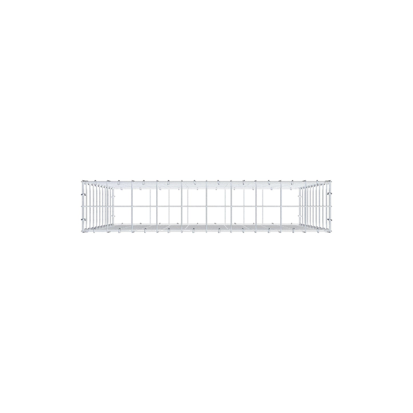 Gabion 100 cm x 100 cm x 20 cm (L x H x D), maskstorlek 10 cm x 10 cm, C-ring