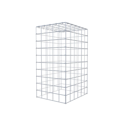 Monteret gabion type 3 100 cm x 60 cm x 50 cm (L x H x D), maskestørrelse 10 cm x 10 cm, C-ring