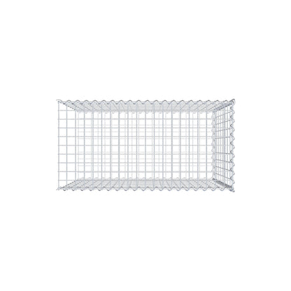 Gabion rapporté type 2 100 cm x 90 cm x 50 cm (L x H x P), mailles 5 cm x 10 cm, spirale