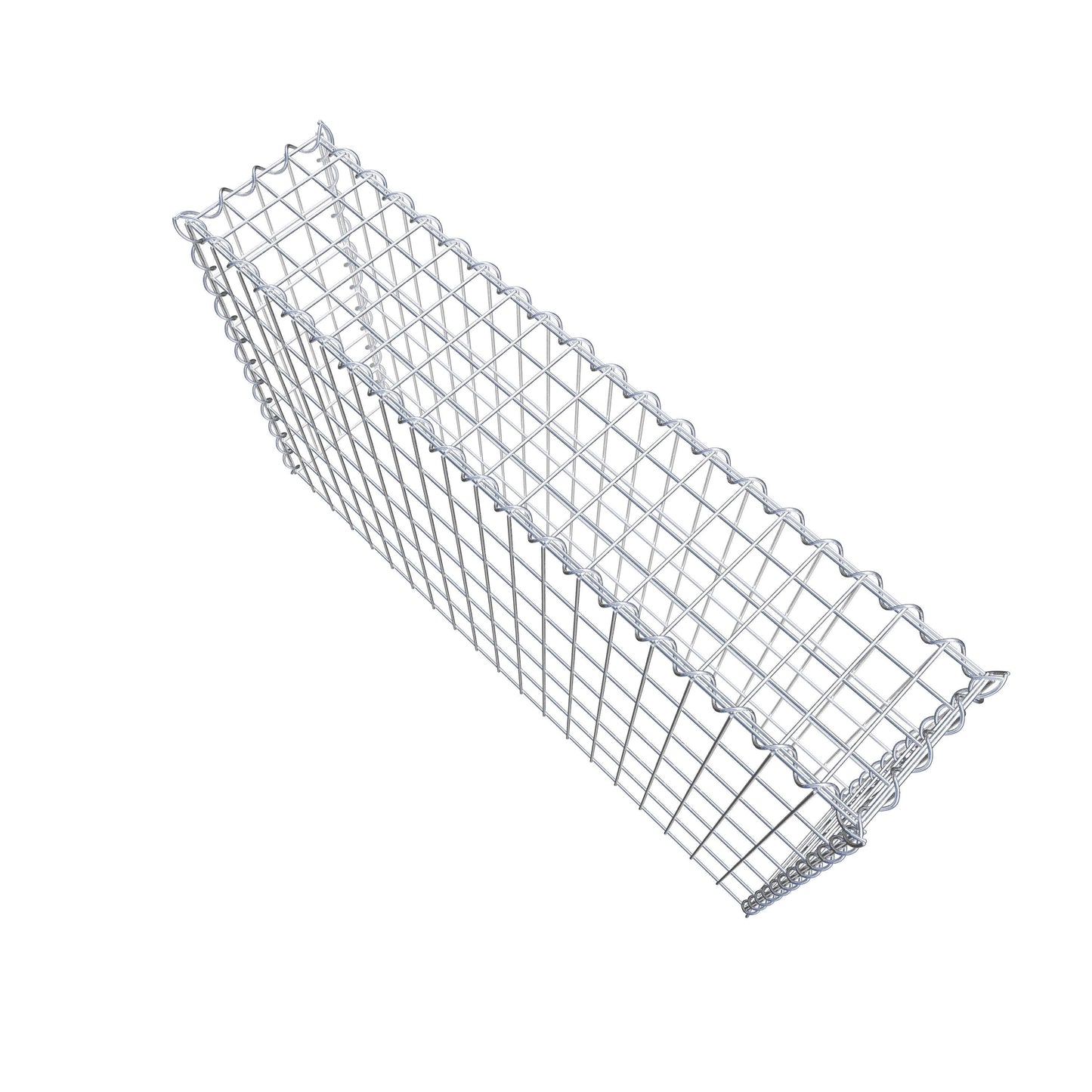 Gabião Tipo 3 100 cm x 60 cm x 20 cm (C x A x P), malhagem 5 cm x 10 cm, espiral