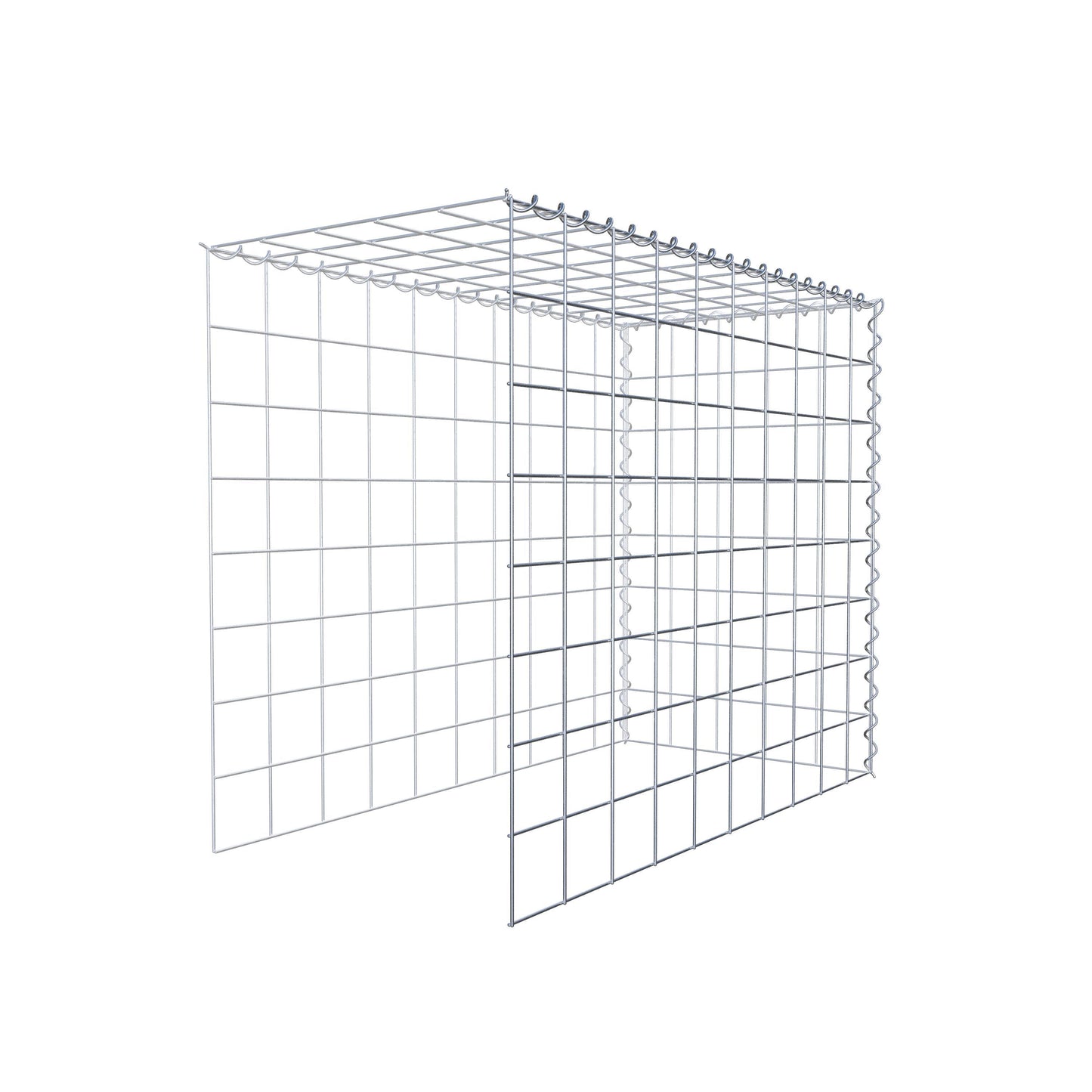 Gavión complementario tipo 4 100 cm x 80 cm x 50 cm (L x A x P), malla 10 cm x 10 cm, espiral